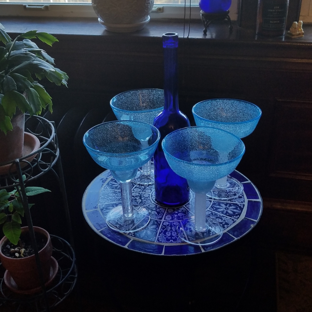 Margarita glasses, set of four.